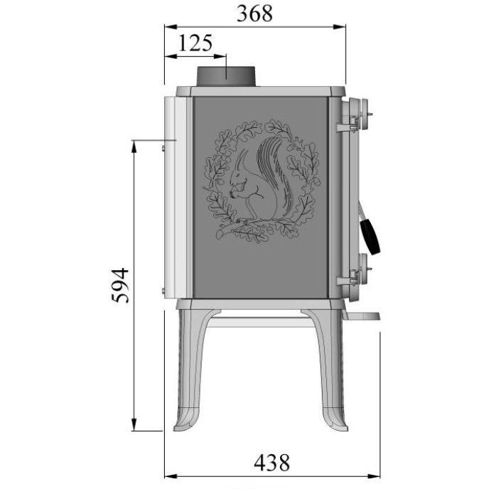Morso 1410 wood heater dimensions
