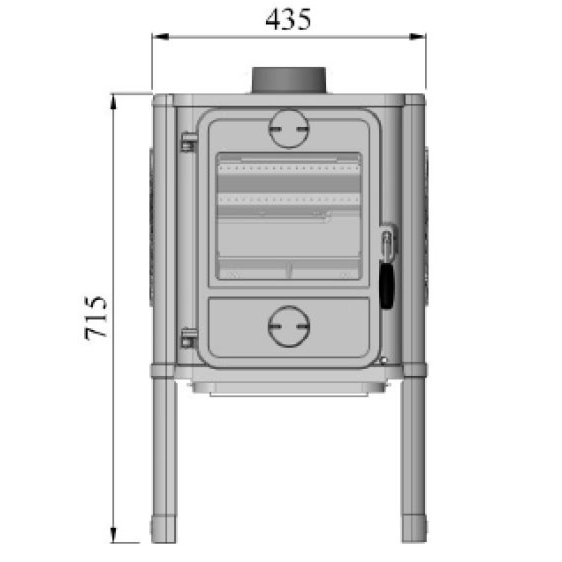 Morso 1440 wood heater dimensions