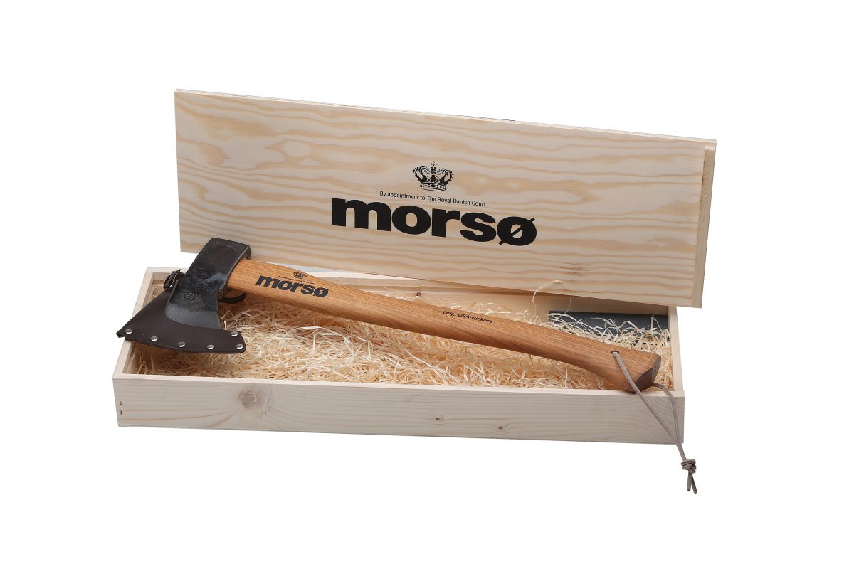 Morso axe in branded timber box