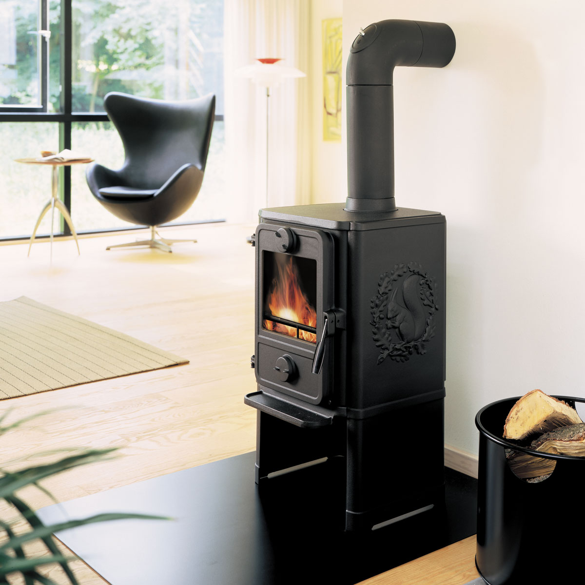 Morso 1440 wood heater in living room
