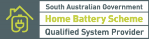 South Australian Government Home Battery Scheme Qualified System Provider logo.