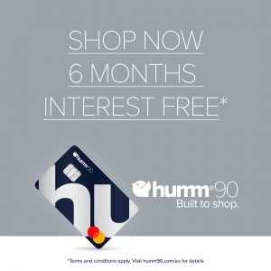 Six months interest free with Humm 90 