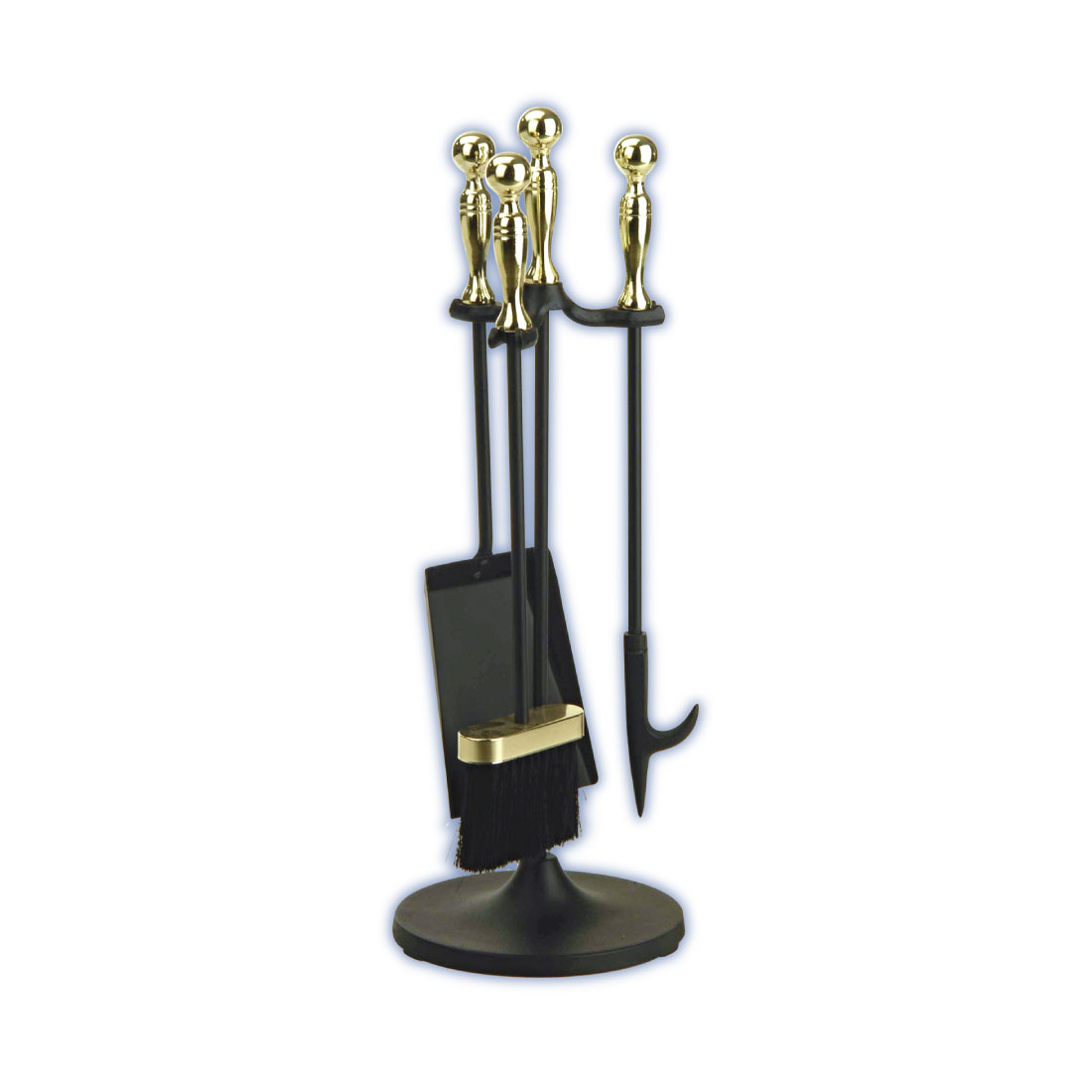 Melton black and gold fire tool set