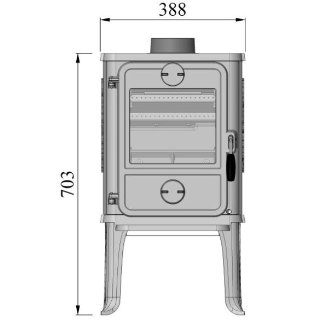 Morso 1410 wood heater dimensions