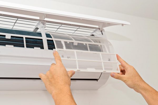 split system air conditioner cleaning filters.