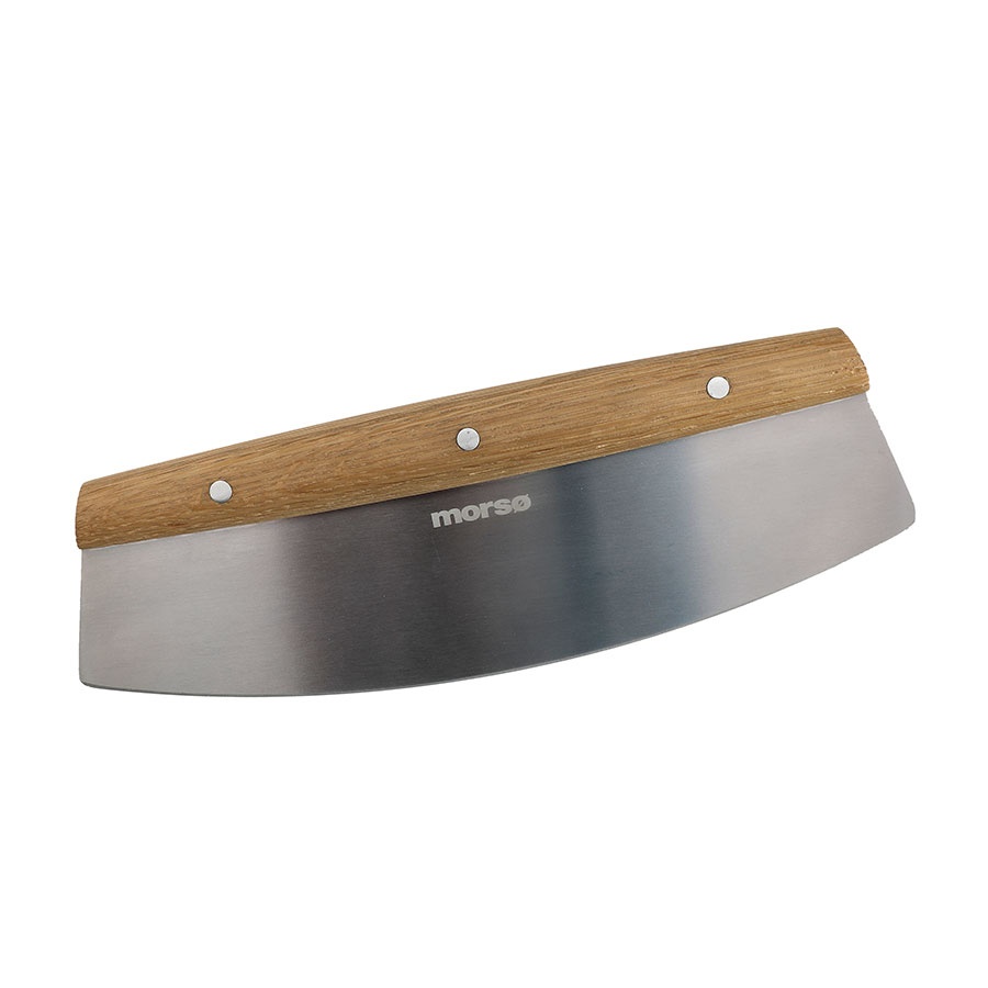 Morso timber stainless steel pizza and herb cutter