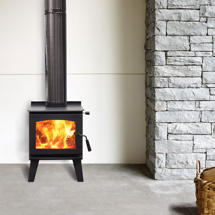 Regency Narrabri wood heater in grey and white setting