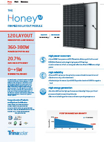 Trina Honey Solar Power brochure front cover