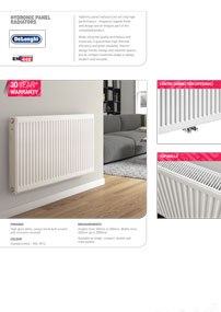 Delonghi hydronic panel radiator brochure offered by Sunray