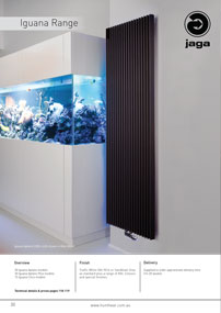 Brochure of jaga iguana range radiator panel heating offered by glow
