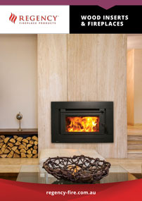Regency wood inserts and fireplaces brochure cover image and link to view