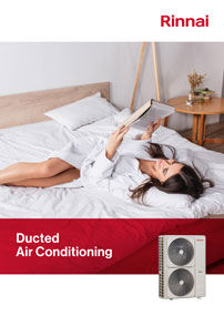 Front cover of Rinnai Ducted Reverse Cycle Brochure