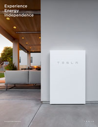 Front cover of Tesla Powerwall brochure