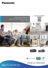 Front cover of Panasonic ducted reverse cycle brochure