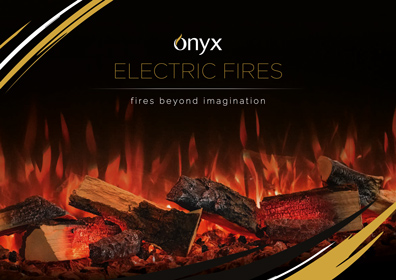 Front cover of Onyx Regency electric fires brochure