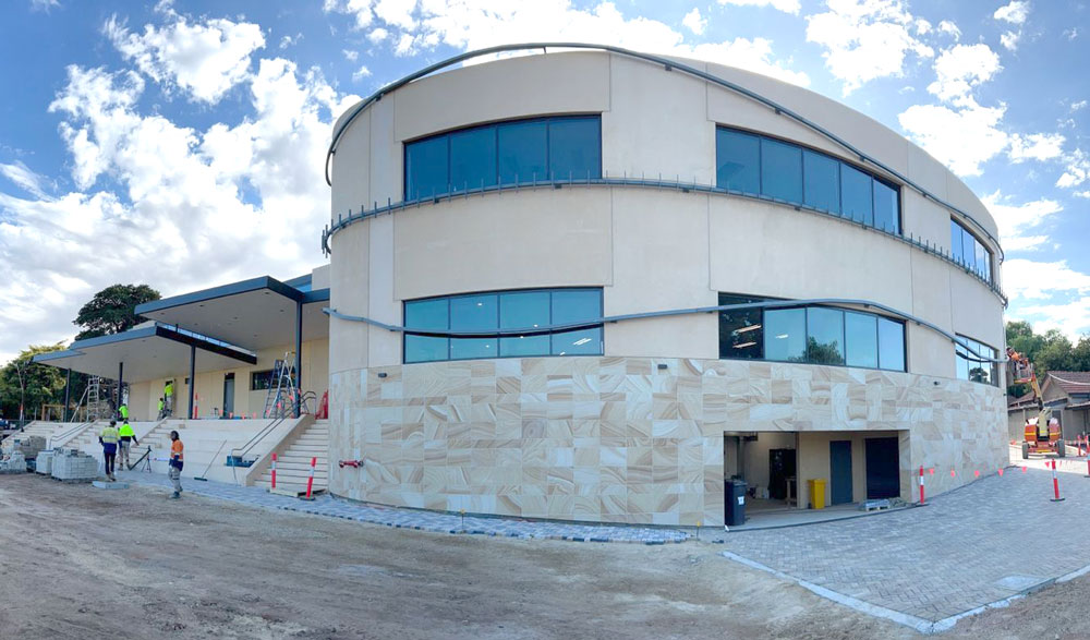 Building exterior of St Dominic's Priory College Adelaide where Glow completed commercial electrical works