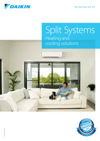 Front cover of Daikin split systems brochure
